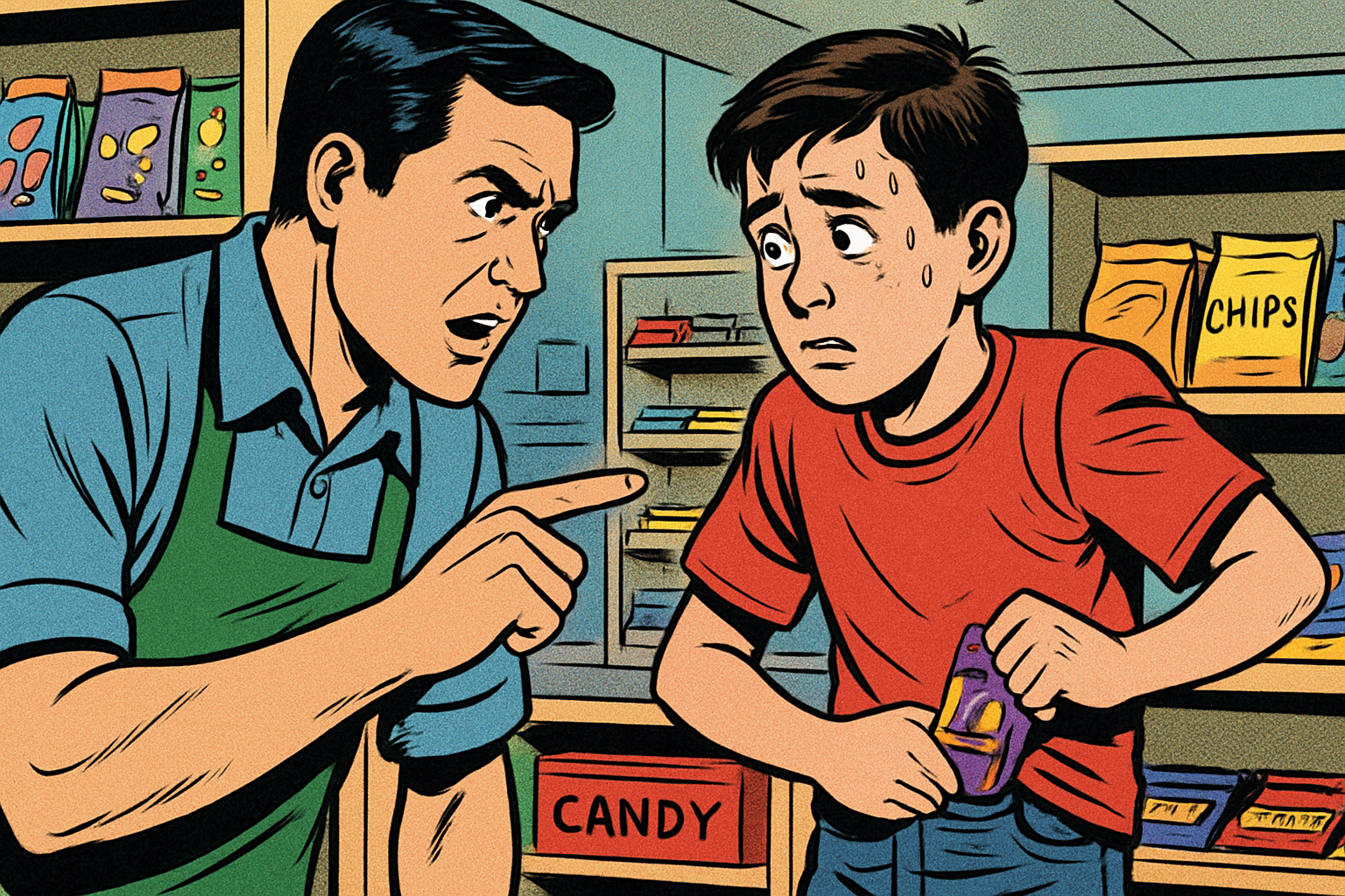 homeschool kid getting caught shoplifting