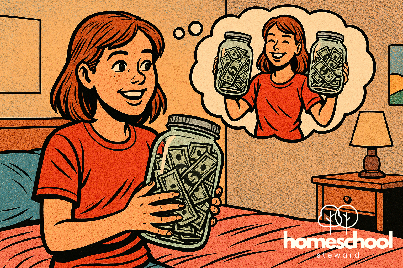 Rule of 72 teen girl doubling money